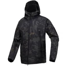 M MCBK preto CP Multi-terreno noite escura camuflagem jaqueta tubarão casca macia preto MC à prova de frio quente tático