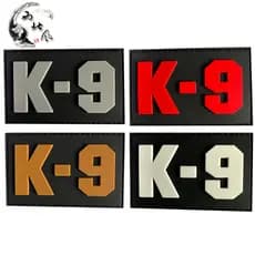 Pronto estoque K9 Orchid Service Dog Badge PVC Velcro Armband Epaulet 4 cores K9 Velcro Dog Sticker Badge