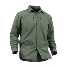 Camisa polo masculina camisa polo xadrez camisa de secagem rápida ventilador militar ao ar livre estiramento respirável