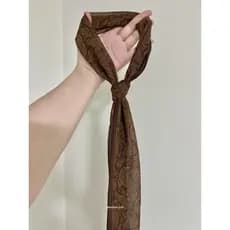 Retro café cor caju flor longo cachecol colar 2026 novo estilo moda High-End temperamento cachecol All-Match cachecol