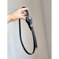 Estilo combinado diário!Cinto fino esculpido preto estilo étnico boêmio nicho All-Match cinto decorativo calças cinto