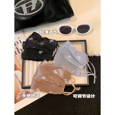 Máscara protetora solar de fio perolado leve feminina primavera verão novo estilo de alto valor Anti-ultravioleta estilo