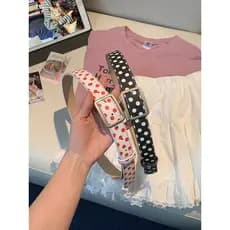 Americano Retro High-End Polka Dot cinto feminino novo estilo nicho Design All-Match Jeans cinto acessórios de cintura
