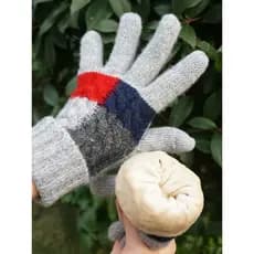 Dupla camada de lã pura resistente ao frio quente engrossado velo tela sensível ao toque luvas moda lã de cordeiro tela