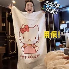 Bonito HelloKitty gaze toalha de banho roupão envolto corpo inteiro Wearable secagem rápida adulto doméstico absorção de