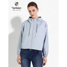 Versino versino feminino outono inverno novo estilo jaqueta feminina moda com capuz jaqueta curta feminina