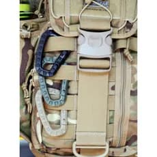 MOLLE com mosquetão de plástico de abertura rápida, chaveiro de pendurar rápido, fivela tática de suspensão, fivela gran