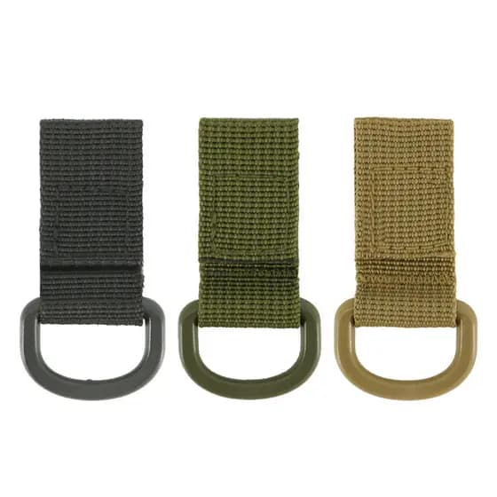 Aço plástico engrossado em forma de I Webbing fivela cinto dedicado Velcro chaveiro preto mosquetão ao ar livre mochila