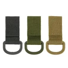 Aço plástico engrossado em forma de I Webbing fivela cinto dedicado Velcro chaveiro preto mosquetão ao ar livre mochila