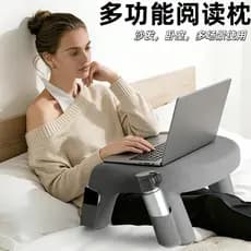 Multifuncional leitura travesseiro sofá cama leitura travesseiro almofada mesa de estudo estudante computador doméstico