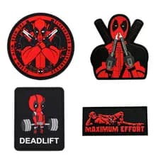 PVC Deadpool Velcro MÁXIMO ESFORÇO Anime Braçadeira Espinho Adesivo de Borracha Macia Deadpoo l Braçadeira