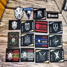 Lobo branco Link Velcro emblema emblema preto ouro braçadeira internacional zona escura avanço moral emblema tático ruim