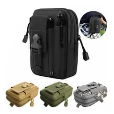 Saco de cintura de lona Vertical ao ar livre saco de três camadas 22cm saco do telefone móvel ventilador militar tático