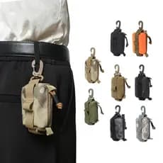 Ao ar livre novo estilo bolsa de moedas ventilador militar armazenamento pequena carteira tática cintura saco chave aces