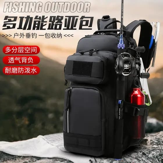 Multifuncional à prova dwaterproof água isca saco mochila masculina viagem ao ar livre esportes mochila pesca lazer equi