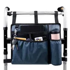 Armazenamento de andador Bolsa Armazenamento frontal para cadeira de rodas Bolsa Armazenamento suspenso lateral Bolsa Ar
