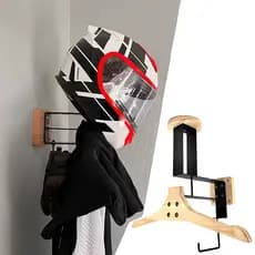 Rack de capacete rack de armazenamento de capacete montado na parede organizador de roupas de motocicleta rack de capace