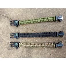 Equipamento ao ar livre escapar escalada mão corda sete-Core guarda-chuva corda apito sobrevivência Flint trançado pulse