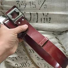 Inventário de produtos antigos 80s início 87 cinto externo antiquado cinto de couro amarelo coleção tema comemorativo no