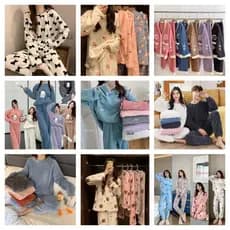 2025 novo estilo outono inverno pijamas feminino flanela forro de lã engrossado simples Casual terno casa Wearable fora