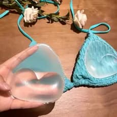 Transparente transparente invisível engrossado sutiã de Silicone Push-Up maiô à prova dwaterproof água biquíni roupa int