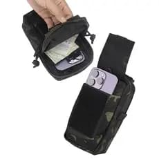 Mochila de montanhismo ao ar livre alça de ombro saco do telefone móvel multifuncional edc saco de armazenamento mochila