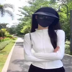 Protetor solar de seda gelo roupas femininas verão 2025 novo estilo branco fino-ajuste Cardigan jaqueta Yoga roupas de F