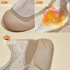 Velho pequim sapatos de algodão feminino inverno quente preto antiderrapante sapatos de trabalho um Pedal antiderrapante