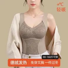 Outono inverno alemão veludo colete térmico feminino sem costura corpo-Shaping All-Match exterior Wear colete de fundo c