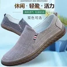 Primavera verão carne tendão sola velho pequim sapatos de pano sapatos de condução deslizamento-em linho respirável supe