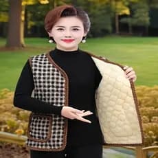 Mãe colete de algodão senhoras de meia-idade idosos roupas femininas pai inverno de meia-idade Commuter engrossado All-m
