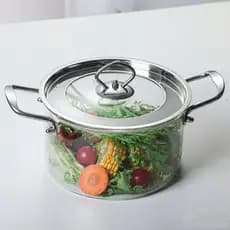 Pote de vidro com alto teor de borosilicato Pote de leite resistente a altas temperaturas Pote de ensopado de orelha dup