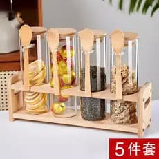 Flor de vidro tanque de armazenamento de chá tanque de chá tanque de armazenamento de alimentos transparente selado tanq