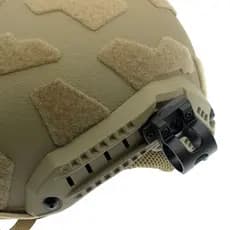 Lanterna dispositivo elétrico capacete lanterna acessórios suporte de lanterna liga alumínio CNC trilho lateral deslizan
