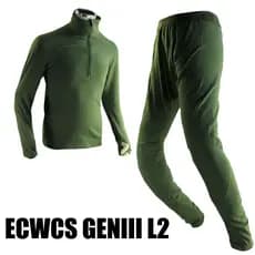Produtos OEM ECWCS L2 Versão Comercial Jaqueta de Lã Segunda Camada Fechada Conjunto de Roupa Interior de Lã Xadrez Quen