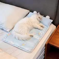 Almofada de gelo para animais de estimação, almofada legal para dormir, tapete legal para cães, verão, seda gelada, almo