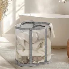 Cesta de armazenamento de roupas sujas, banheiro doméstico, cesta de roupas sujas montada na parede, ferramenta útil, ce