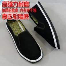 Sapatos de pano de trabalho velho pequim engrossado pneu sola verão sapatos casuais Melaleuca sola deslizamento-em sapat