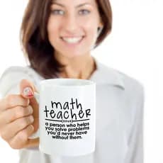 Professor de matemática copo caneca escritório copo de água xícara de café feriado copo de trabalho presente