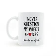 Caneca de esposa nunca palha nunca dúvida caneca de esposa caneca de presente de dia dos namorados
