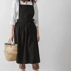 Avental retrô francês japonês arte retrô feminino leite chá cafeteria cozimento Manicure trabalho babador cozinha