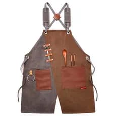 Avental jeans transfronteiriço masculino feminino macacão barbeiro leite loja de chá feito à mão jardinagem garçom avent