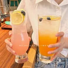 Criativo gota de água de fundo grosso suco vidro influenciador restaurante copo de bebida de grande capacidade comercial