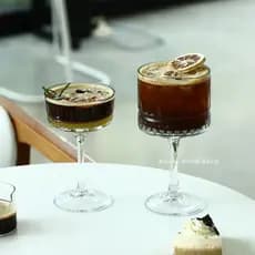 Textura importada taça de vidro Designer criativo Cocktail vidro influenciador restaurante Retro especial xícara de café