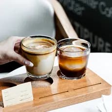 Copo de café de vidro de boca larga resistente ao calor ins estilo moda gelo americano Latte copo café dedicado 280ml
