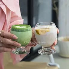 Ins estilo sarja interna copo de café nicho Design sobremesa iogurte copo feminino francês Mulled vinho doce frutas copo