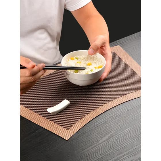 Mesa redonda em forma de leque Placemat High-End sentimento mesa de jantar placa esteira isolamento térmico chinês isola