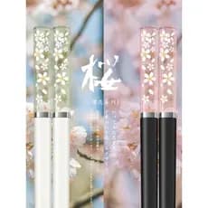 Âmbar flor de cerejeira pauzinhos anti-escaldante antibacteriano doméstico High-End estilo japonês requintado anti @-
