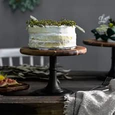 Prato de bolo japonês de madeira, pés altos, festa de casamento, aniversário, bolo, sobremesa, bandeja, expositor