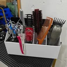 Caixa de armazenamento de mesa barbearia ferramentas de cabeleireiro tesoura soquete pente máquina de cortar cabelo arru